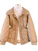 Women's Thickened Down Cotton Coat - Winter Fashion, Versatile Petite Jacket with Turn-down Collar