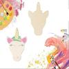 Unpainted Wood Cutout Hanging Ornaments Unicorns Wood Crafts Label Plaques with Rope
