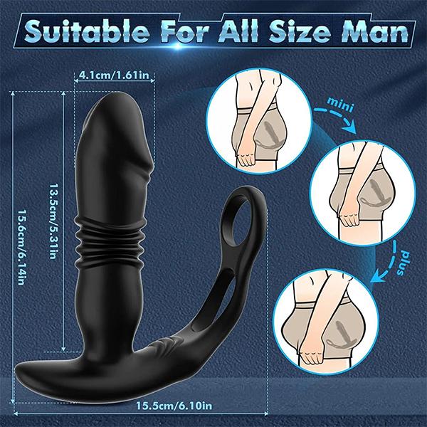 Wireless Remote Control Prostate Massager Anal Vibrator Sex Toys for Men Penis Cock Rings Delay Ejaculation Ring Sex Toys for Man Gay Dildo Bdsm