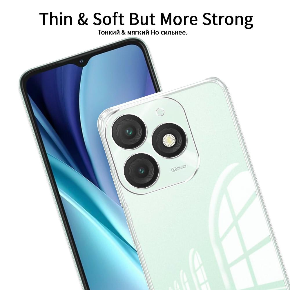 Für Itel A50 A50C Hülle Klar Weiche Silikon Stoßfänger Handyhülle Für ITEL A50C A 50 ITELA50 Transparent Stoßfest Rückseite Abdeckung Funda