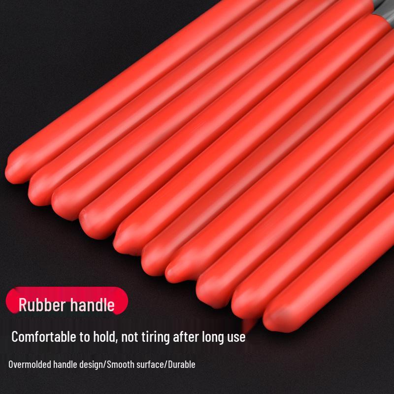 10-Piece Mini Triangular File Set for Woodworking & Metal Grinding Tools