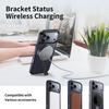 KEYSION 360 Hidden Metal Stand Magnetic Case for Magsafe for iPhone 17 Pro Max Air Transparent Matte Shockproof Phone Back Cover