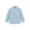 MLB New York Yankees SS24 Floral Stripe Denim Jacket Unisex Jackets Light-Blue 3ADRM0341-50BLL
