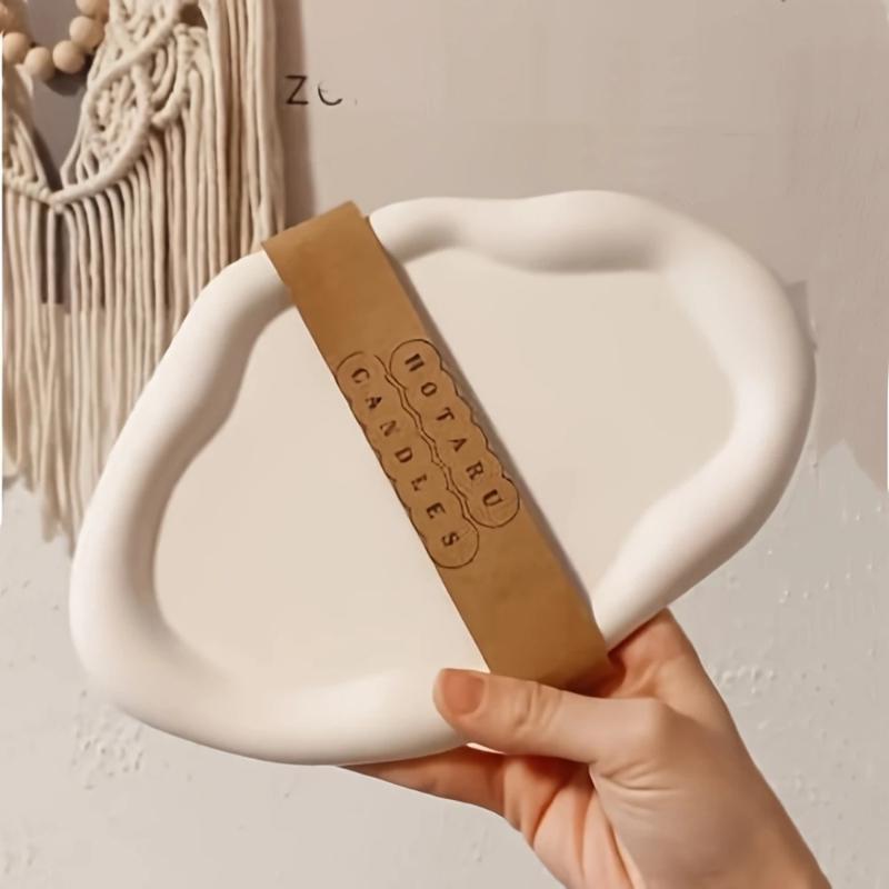 1 PCS 3D Diy Cloud Shape Resin Tray Silicone Mold Asymmetrical Oval Design Great For Jewelry Storage Aroma Plaster Candle Mould