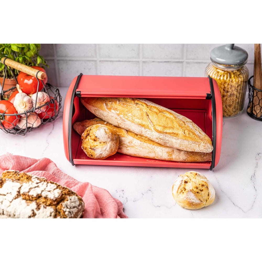 Small steel bread bin 36cm KINGHOFF KH-1753 Red