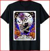 Gruselige Mama Tarotkarte Halloween Mama Totenkopf Mama Schwarze Katze schwarzes T-Shirt S-5XL