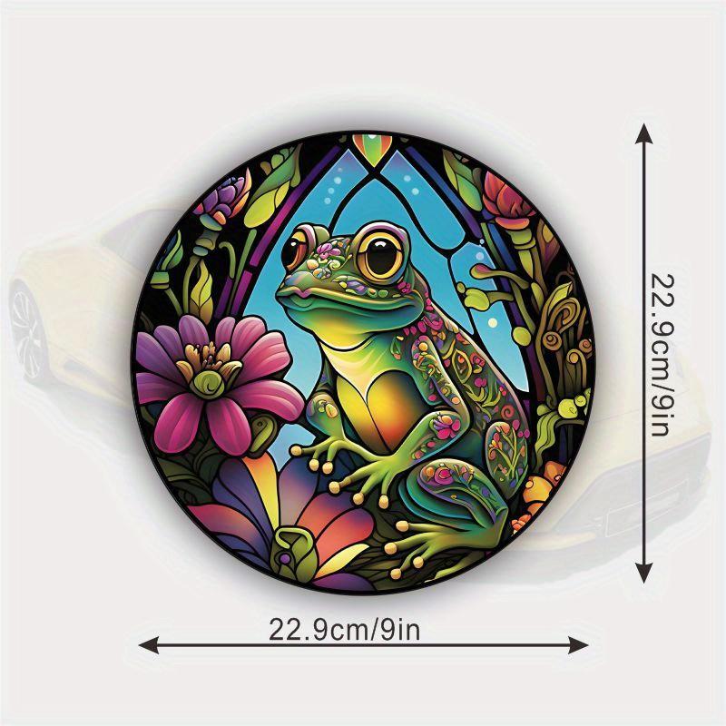 

Frog Flower Rainforest Pattern Window Glass Electrostatic Stickers Removable Static Cling Glass Decals Living Room Decor#29
