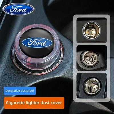 Car Sticker Ford Car Cigarette Lighter Cover Dust Cover Accessories For Ford S MAX Ranger Focus Fiesta Mondeo Kuga Mustang Escor