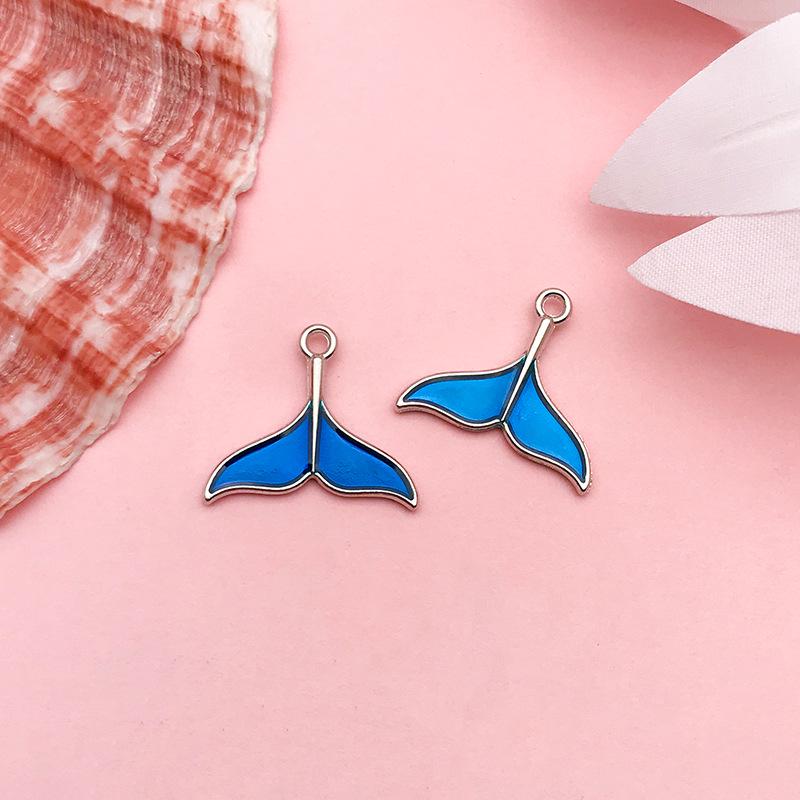 Cute Cartoon Mermaid Starfish Drip Oil Pendant Charm for DIY Bracelets & Necklaces