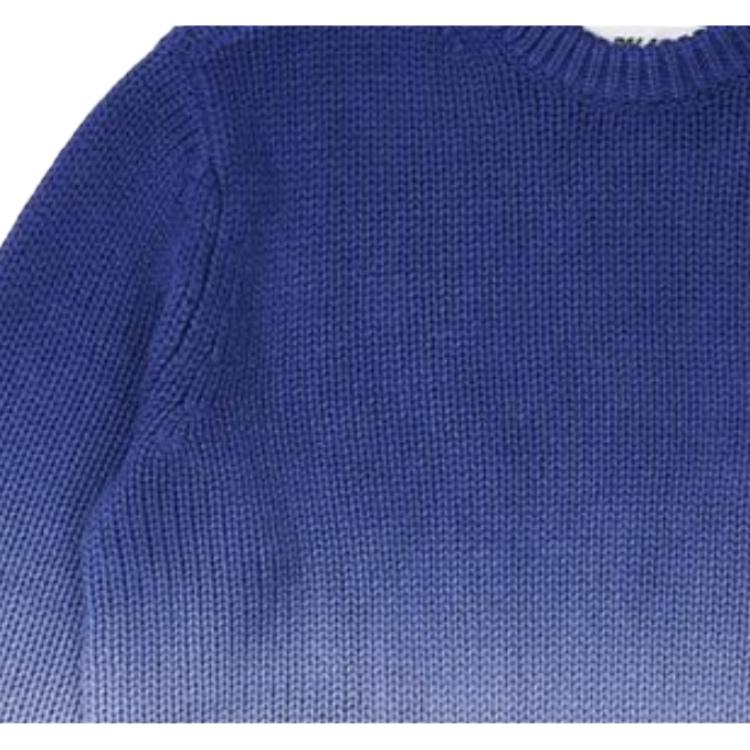 Palace Farbverlauf Rippstrick Pullover mit langen Ärmeln und Mini-Logo Unisex Oberteile Blau P25KW022