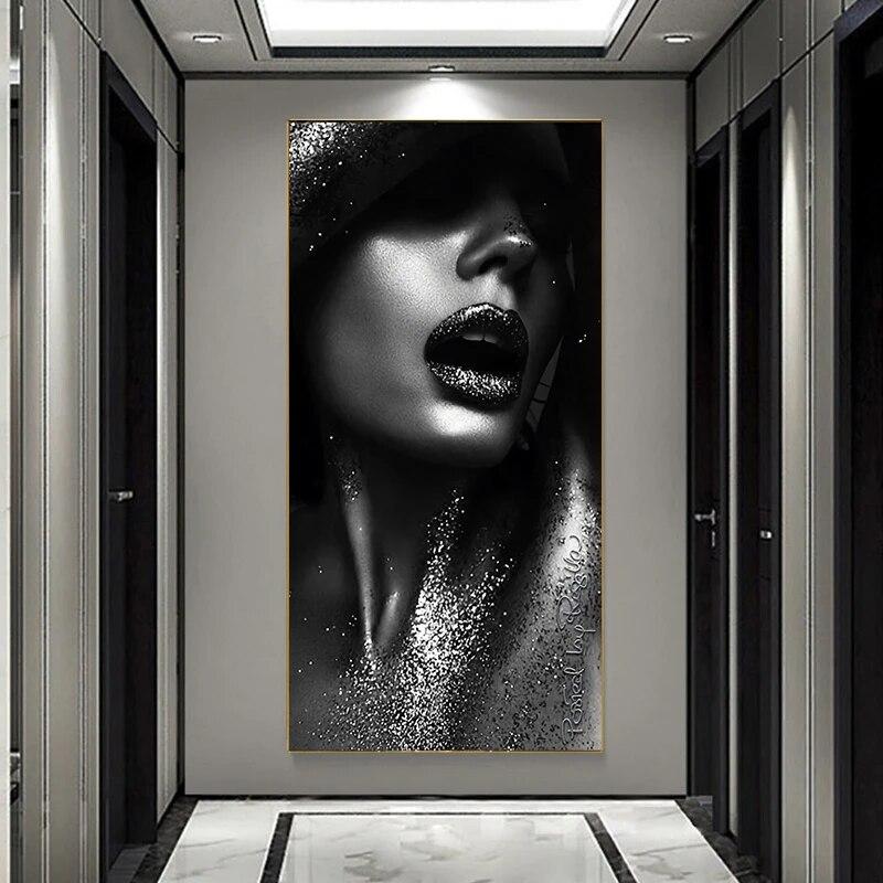 Moderné umenie Black Women Plagát Olejomaľba na plátne Plagáty a obrazy Scandinavian Wall Art Pictures for Home No Frame