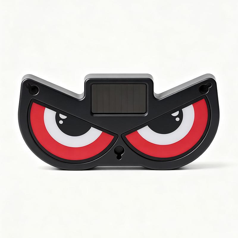 Wireless LED Demon Eye Solar Decorative Car Light: Rear Window Warning & Atmosphere Lighting