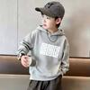 Y2K latest trendy letter-printed children's hooded sweatshirt for autumn and winter daily wear and warmth retention