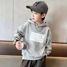 Y2K latest trendy letter-printed children's hooded sweatshirt for autumn and winter daily wear and warmth retention