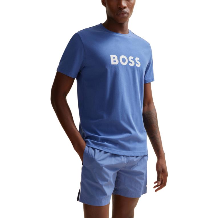 HUGO BOSS T-Shirts Men's Blue Crew Neck Moderate 50503276-479