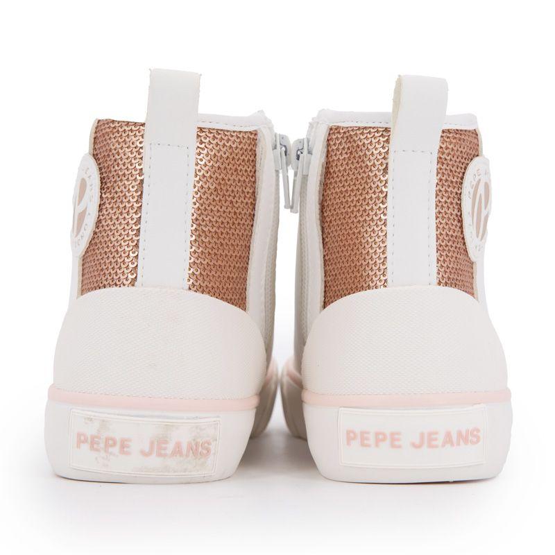 Baskets montantes ottis young g à sequins gold rose Enfant PEPE JEANS