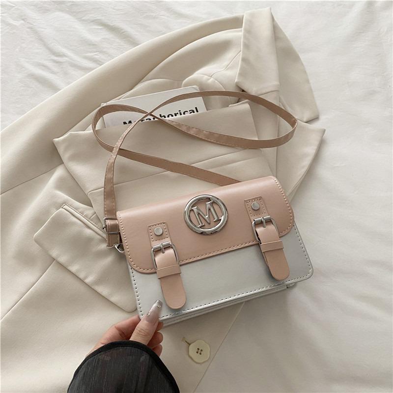 

Women s contrasting color small bag spring and summer new shoulder messenger bag commuting to work simple messenger bag