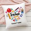 Personalised Pillow Case Custom Name Cushion Cover Teacher Life Decortion Pillowcase Theacher's Day Thanks Gifts for Teachers