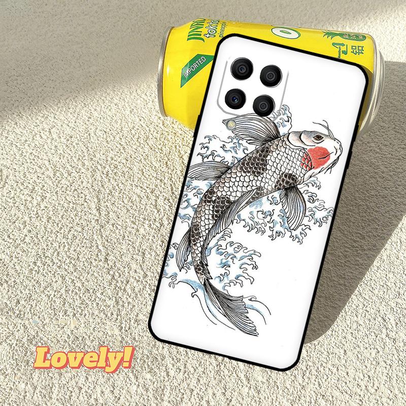 Koi Carp Fish Painting Case For Samsung Galaxy M31 M56 M13 M33 M53 M15 M35 M55 M06 M16 M36 M12 M32 M52 M14 M34 M54