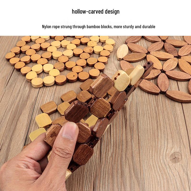 Xihe 8-Piece Bamboo Heat Insulation Placemat Set