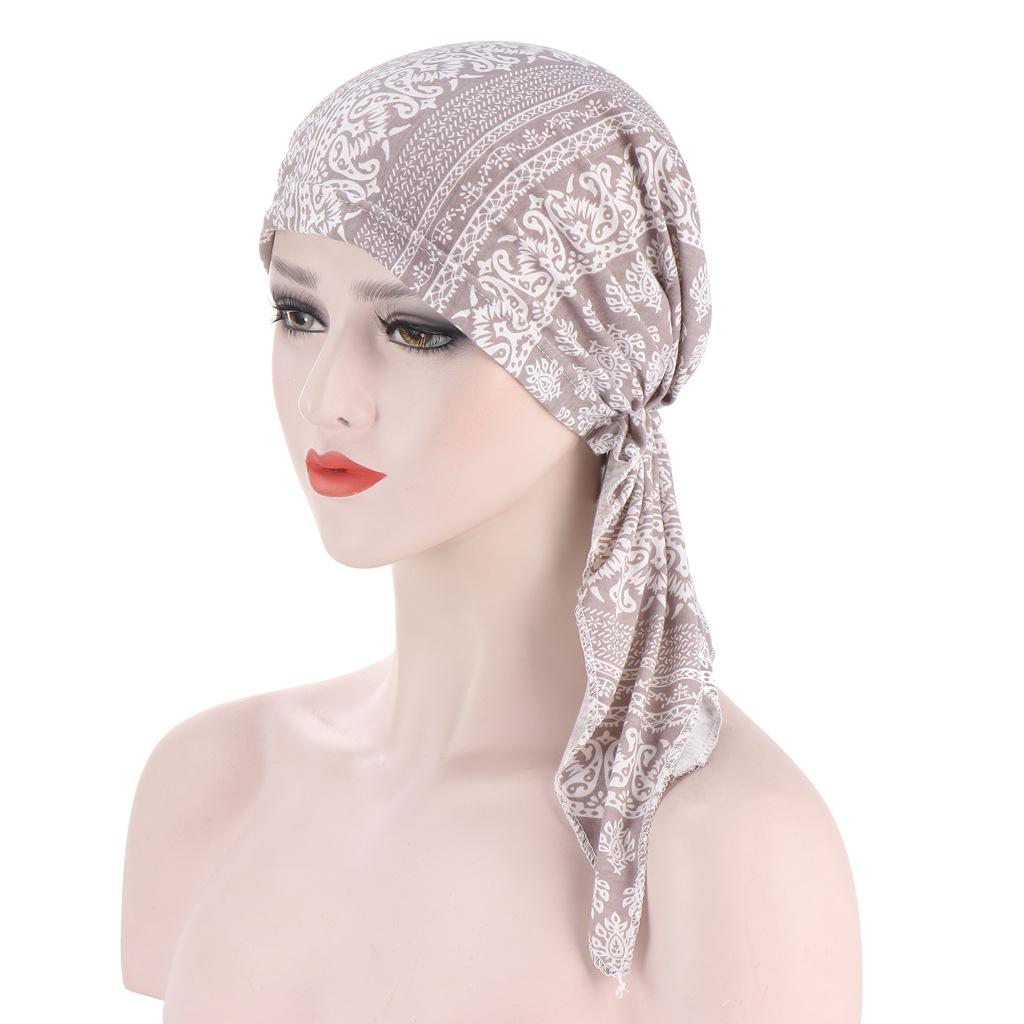 New Elastic Fashion Turban Hat Solid Color Women Warm Winter Headscarf Bonnet Inner Hijabs Cap Muslim Hijab Femme Wrap Head