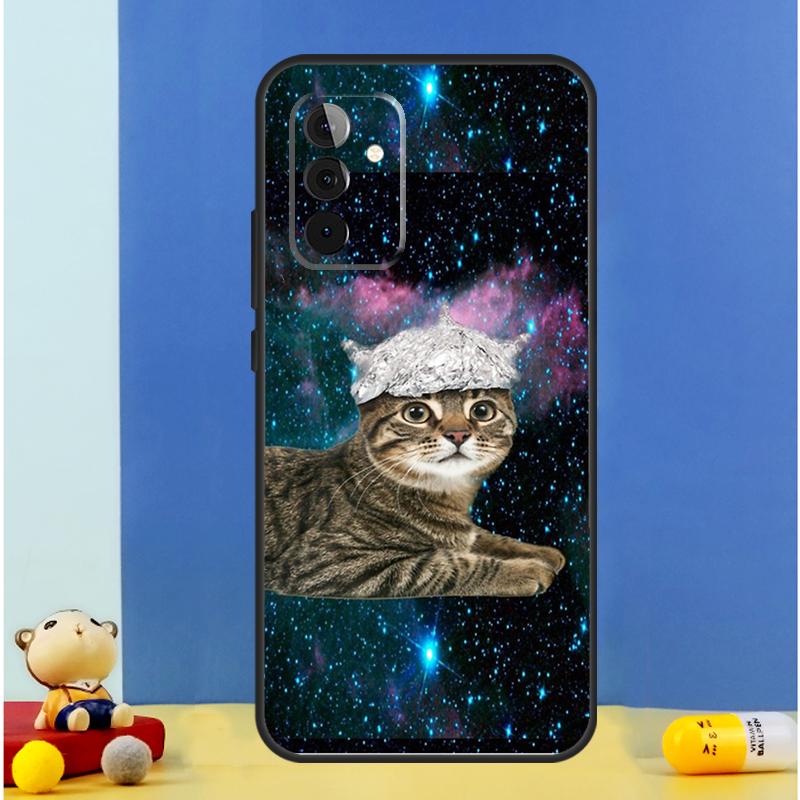 Cat in Space Case For Samsung Galaxy A16 A36 A56 A06 A54 A34 A14 A13 A53 A12 A22 A32 A52 A35 A17 A15 A55