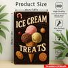 Vintage Ice Cream Metal Sign Wall Decor For Kitchen Cafe Bar