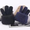 Men Touchscreen Gloves Winter Outdoor Riding Warm Fleece Lined Thick Alpaca Wool Knitted Gloves
