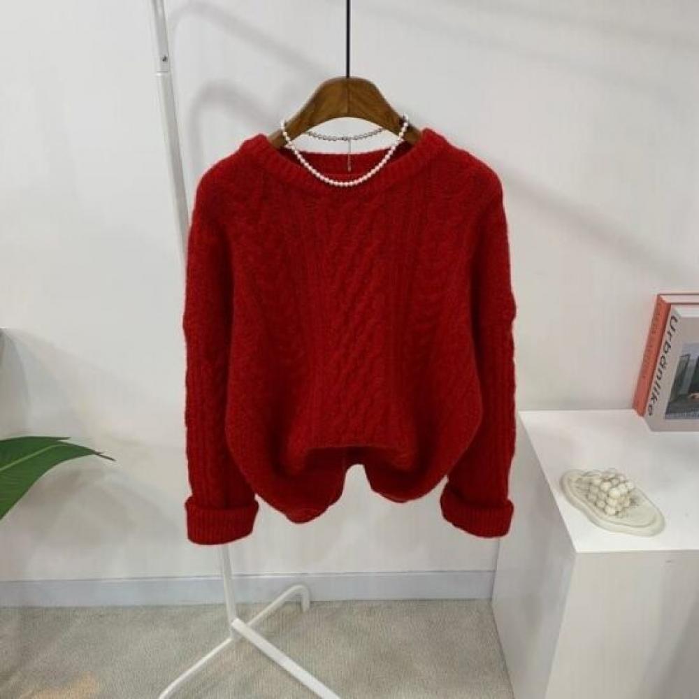 C S In The Room Long Sleeve Knit Round neCk 5 ColorS