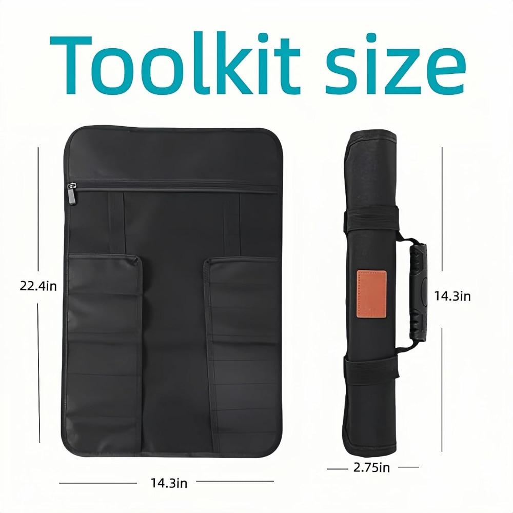 Roll-up tool bag, with 22 pockets roll-up tool bag, waterproof tool roll