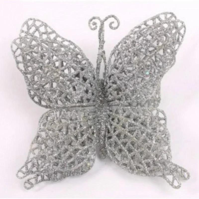NEW 1pcs Home Decor Christmas Butterfly Ornaments Christmas Tree Ornaments Wedding Party Decorations Crafts Creative Gifts