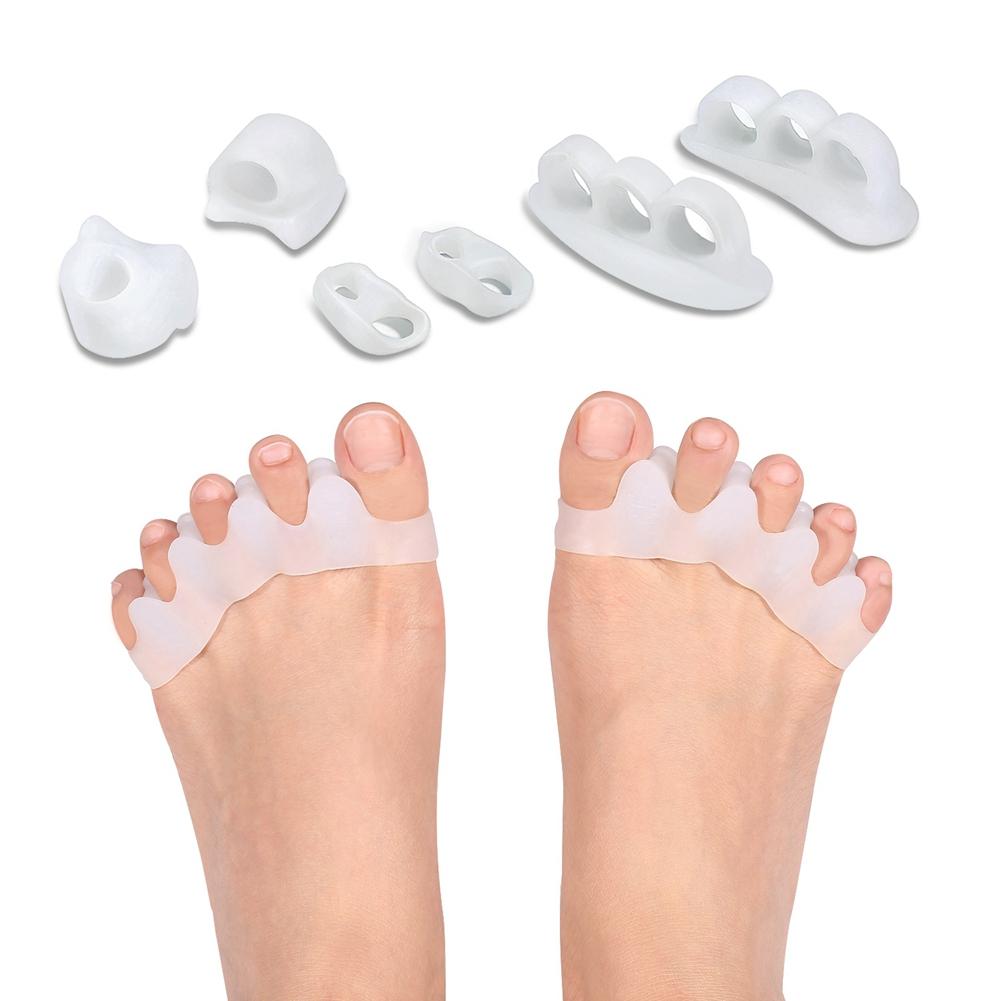 Gel Toe Separators Toe Spacers, 4 Pairs Soft Gel Toe Spacers Bunion Toe Corrector Toe  or Toe Sprder Toe Straightener for Bunion Correct Pains R
