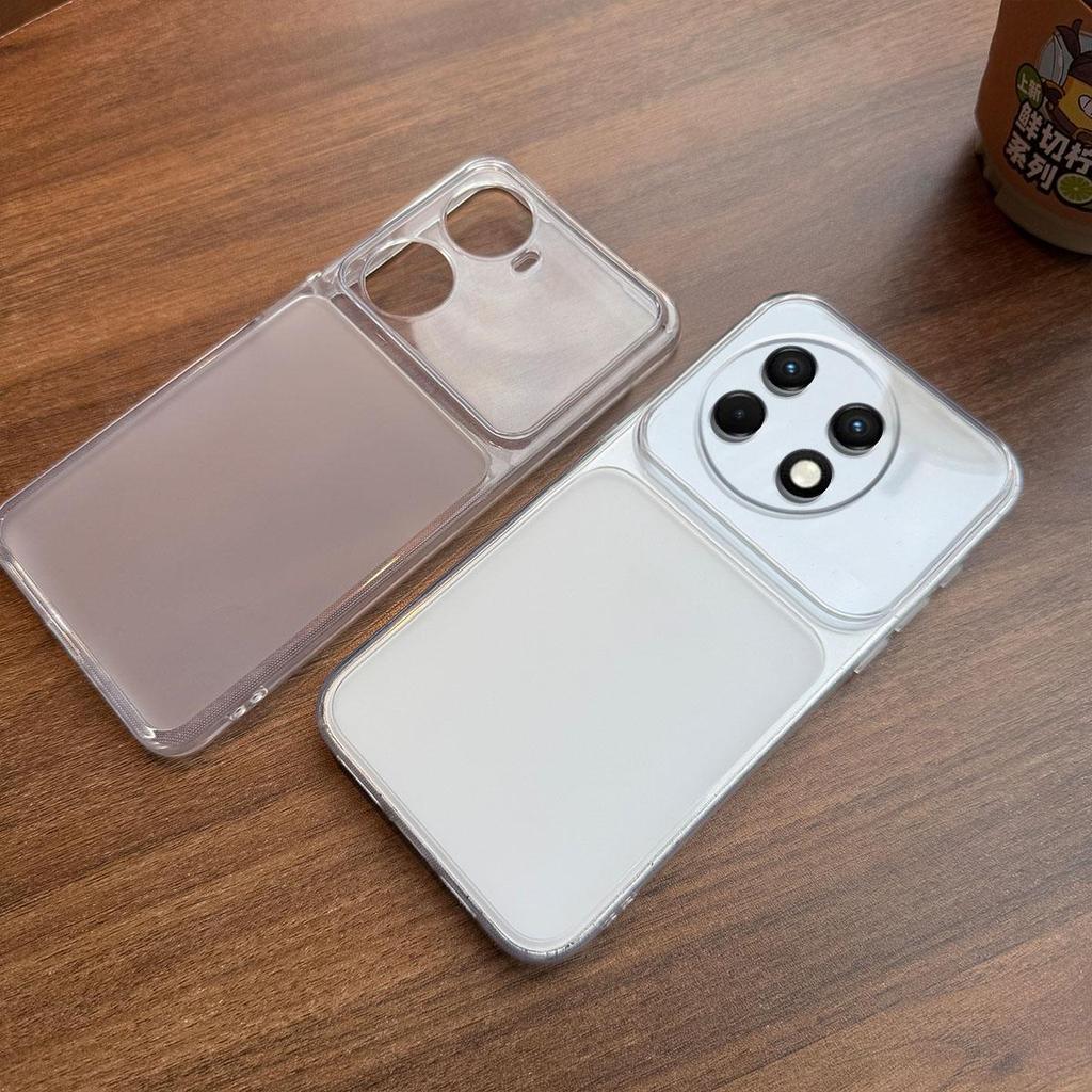 Split Dual Panel Matte Clear Case for TECNO CAMON 30S Large Independent Camera Window Anti-Yellow Shockproof Protective Cover