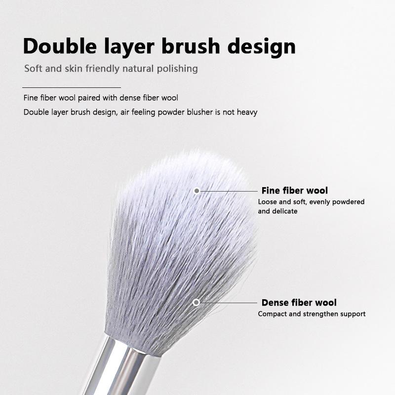 1 bucată pensulă pentru fard de obraz Instrument portabil de machiaj color din fibre naturale, prietenos cu pielea, non-iritant, machiaj multifuncțional