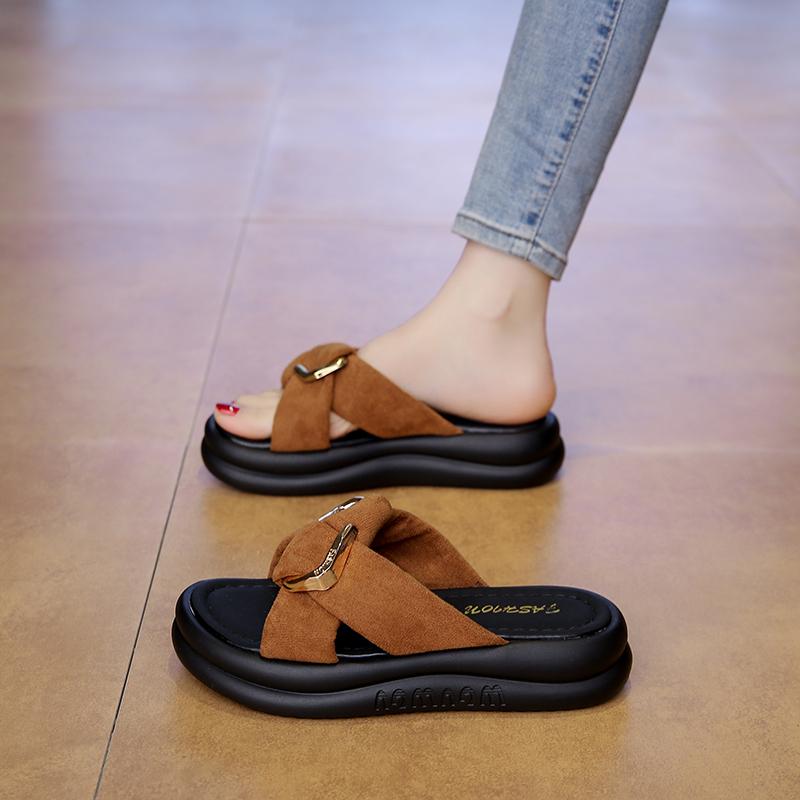 Fashion Women 2025 New Summer Wear Fashion Cool Mop with Skirt To Work on A Soft Bottom Feeling Not Tired Foot Slippers