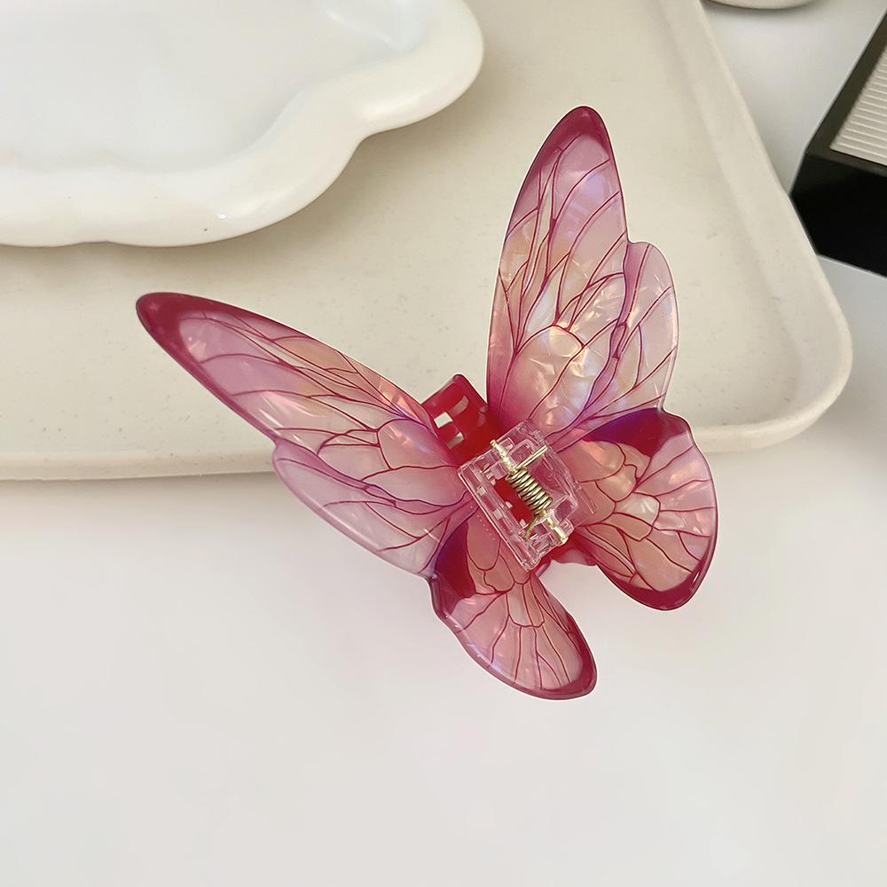 Butterfly Hairpin Female Sweet Wind Temperament Half Tie Hair Grab Clip Disc Hair Back Head Grab Clip