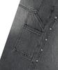 MAHAGRID Stud Double Knee Denim Short Black(Mg2Emmd160A)