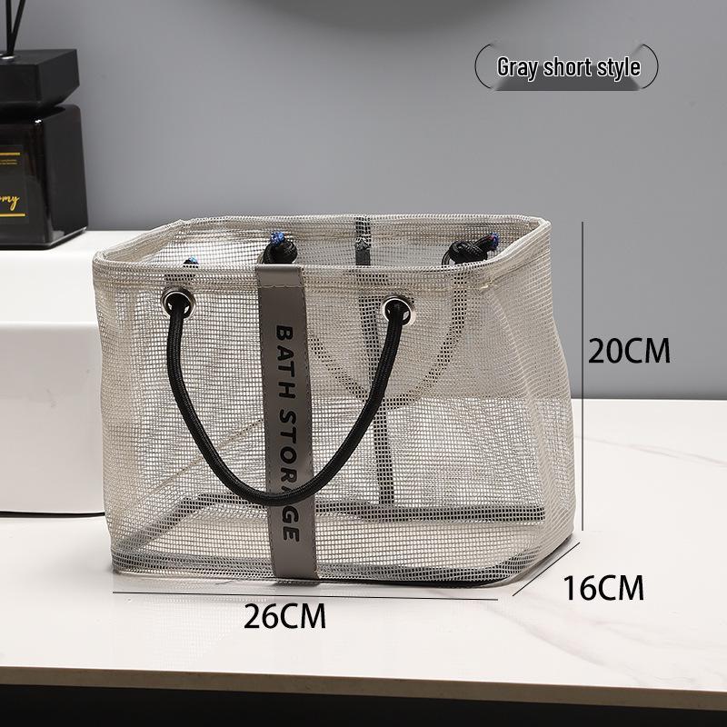 

Экологичная большая сетчатая корзина для туалетных принадлежностей и хранения - Портативная и ручная для путешествий и ванной