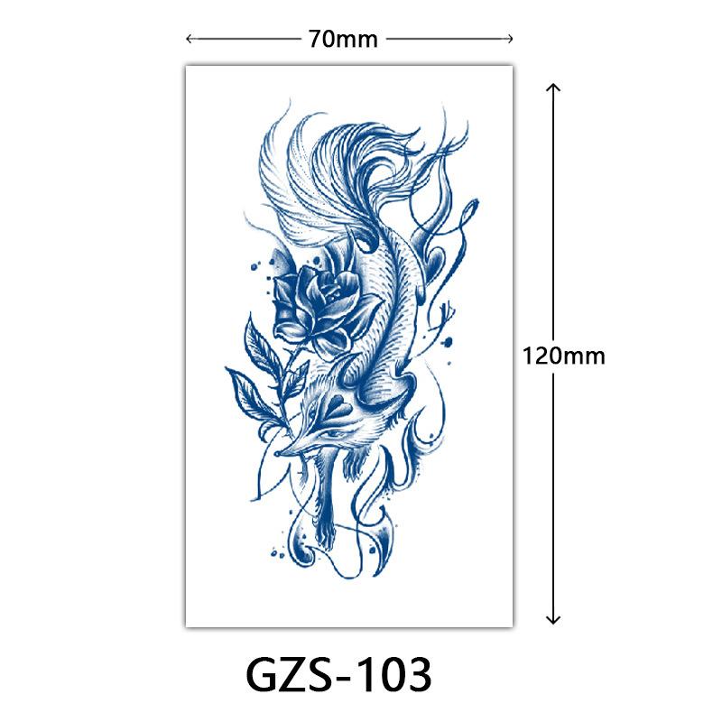 Flower Herbal Semi-Permanent Tattoo Sticker, Small Picture Juice Tattoo Sticker, Sweat-Proof Tattoo