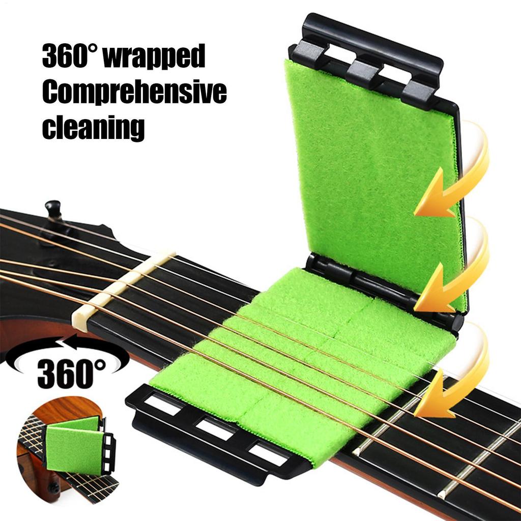 Electric Guitar Bass String Scrubber Rub Cleaning Tool Maintenance Care Guitar String Cleaner Guitar Accessories Acoustic Guitar