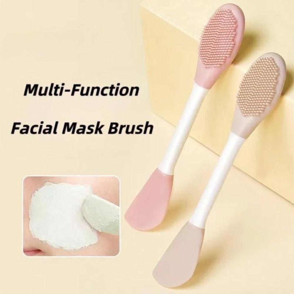 Silicone Facial Clean Brush Double Head Skin Care Tools Beauty Facial Massage Brush