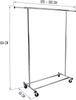 DRM Commercial Clothes Extendable Width 110kg Weight Pipe Sturdy and Silver Rack, 108-160cm, Capacity, Hangers, Durable, (Width 108-160cm)