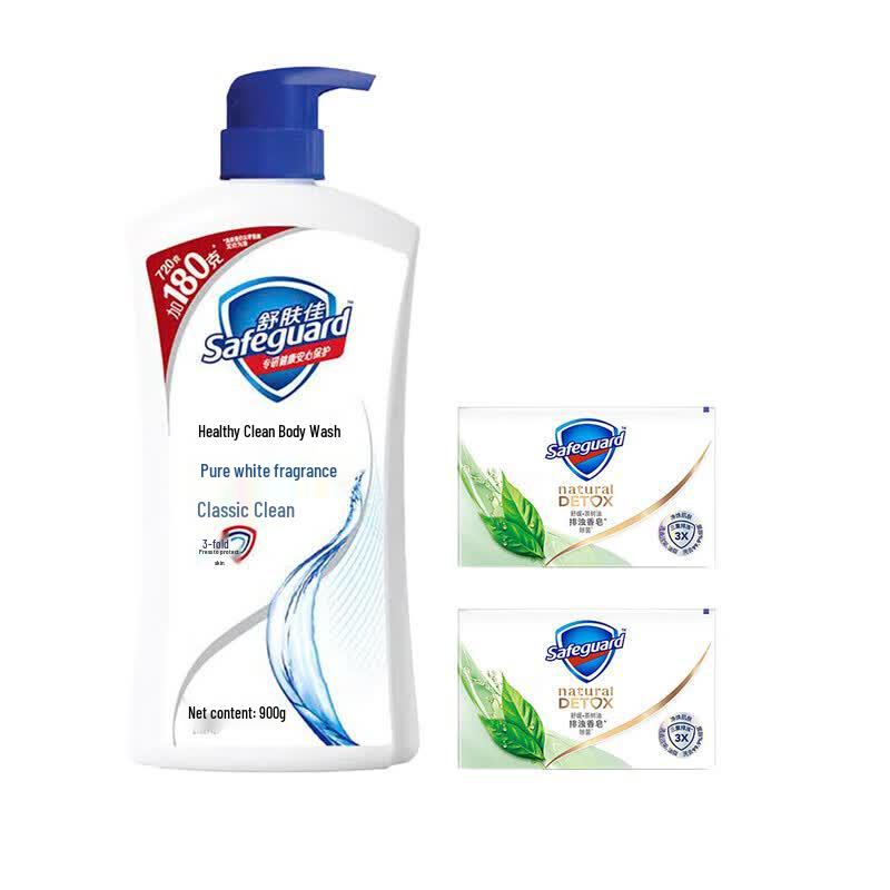 Safeguard Pure White Shower Gel & Tea Tree Oil Soap Set