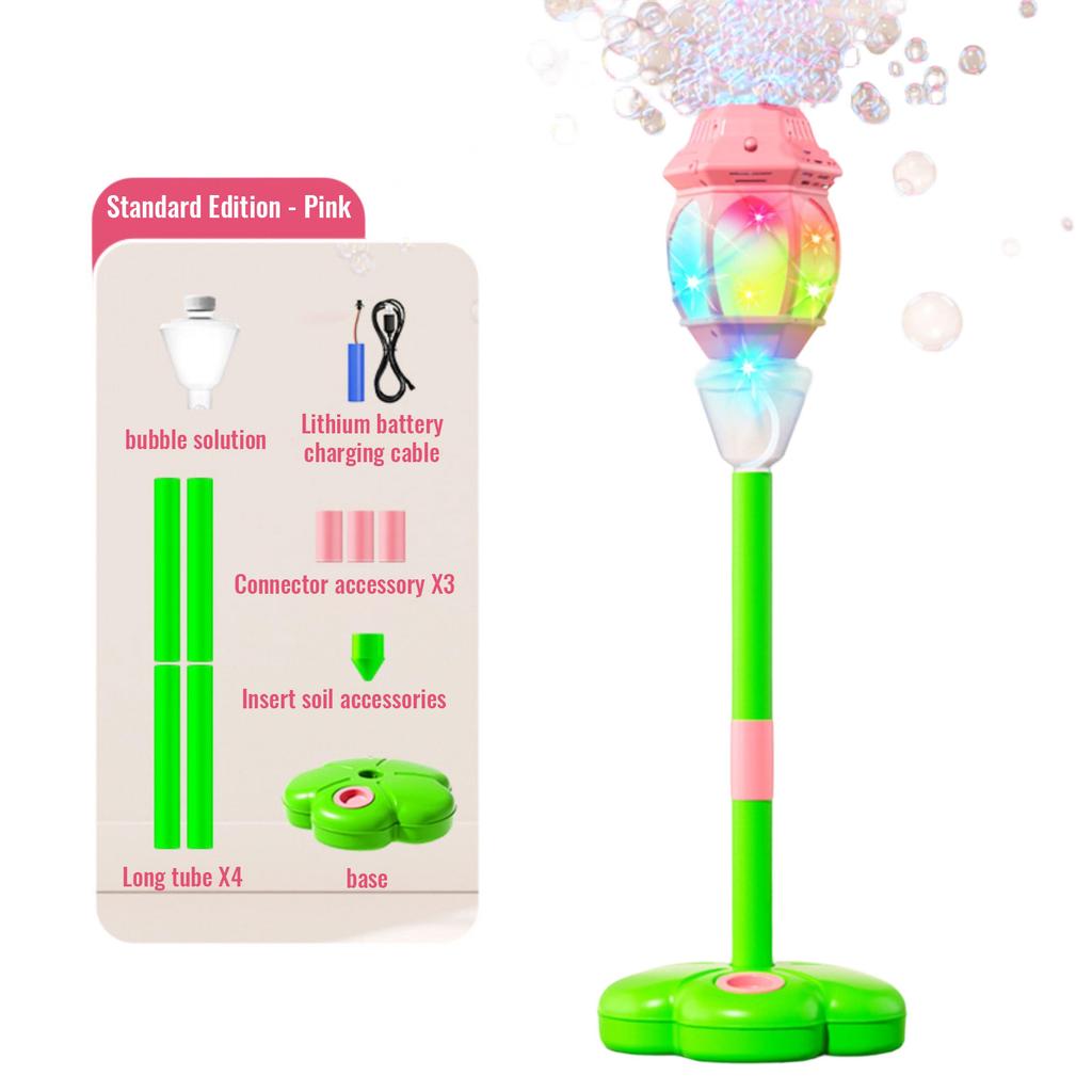 Children's Bubble Blowing Street Light Bubble Machine, Light-up And Music, Remote Control
