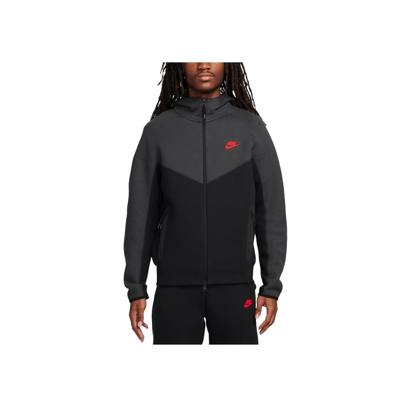 

Куртка с капюшоном на молнии во всю длину Nike Sportswear Tech Fleece для мужчин куртки Черный Темно-дымчато-серый Светло-темно-красный FB7922-013 XL