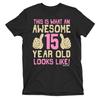 Jugendliche Mädchen T-Shirt Herren Damen T-Shirts Oberteil 15. Geburtstag AWESOME 15 Jahre alter Teenager Geschenk