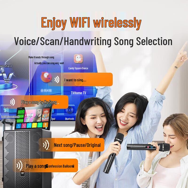 Soaiy K137 Home KTV Audio System with Screen