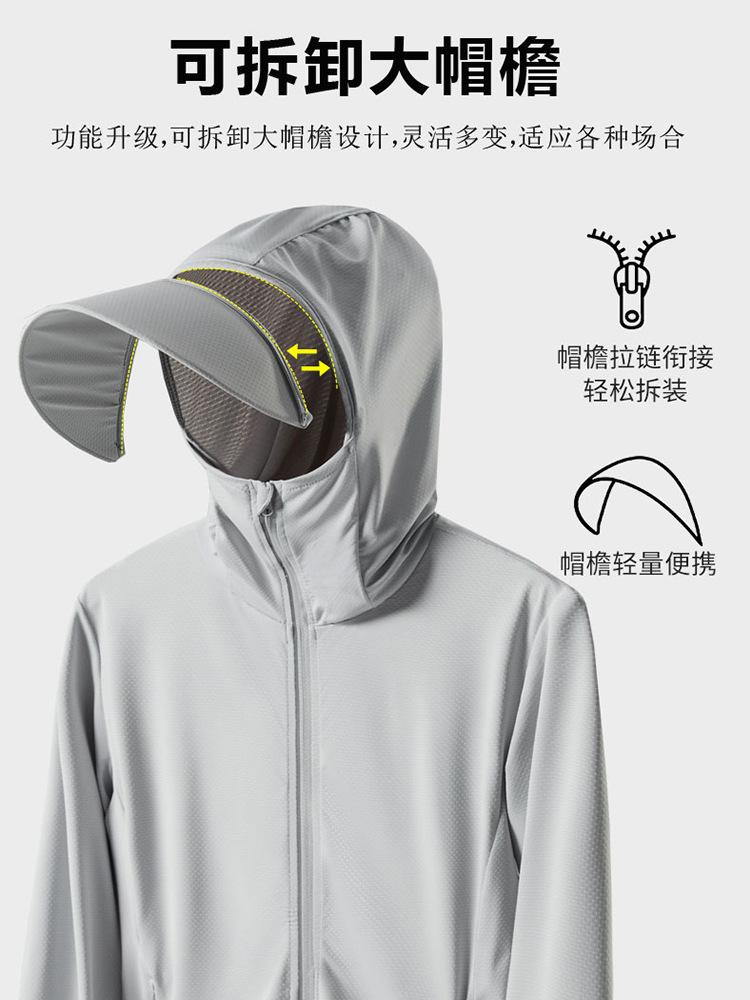 Ice Silk Sunscreen Clothes Men's Summer 2025 New Fat Plus Size Fat Fishing UV Protection Jacket Tide