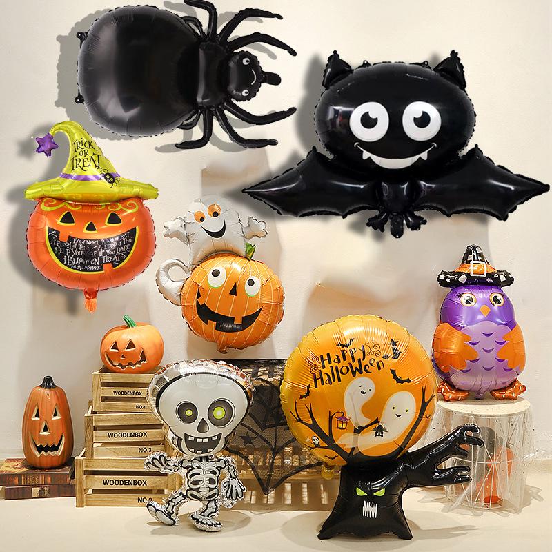 

New Halloween Cartoon Balloons: Ghost Festival Aluminum Decorations for Ceiling & Party Arrangements