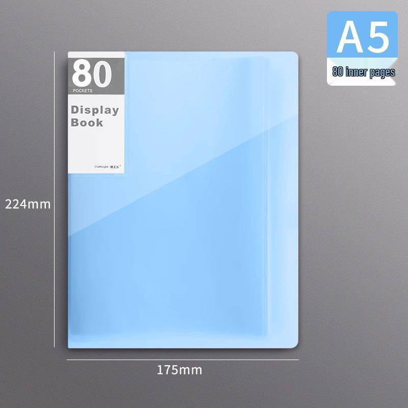A5 Transparent Ring Binder File Folder, Multi-page: 20/30/40/60 Pages